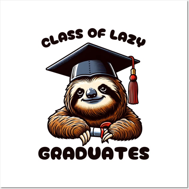 Graduation sloth Wall Art by Japanese Fever